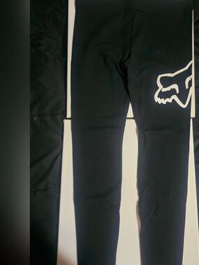 Fox Leggings with White Fox Head Logo- NWOT